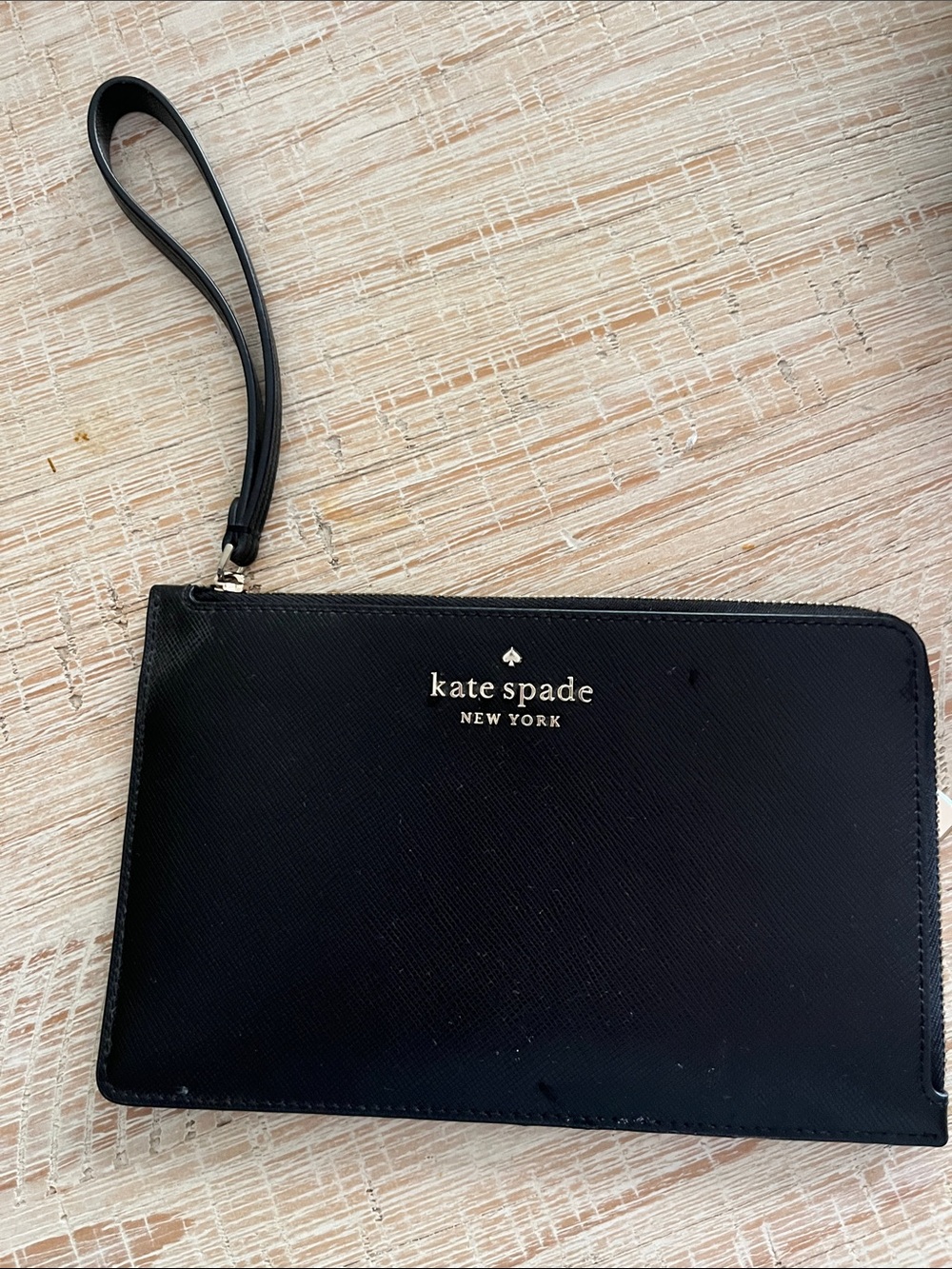 kate spade Black Zip-Around Wristlet Pouch